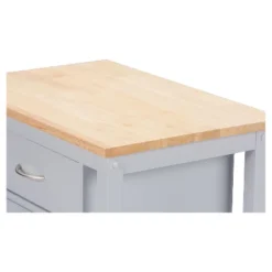 Yonkers Contemporary Kitchen Cart With Wood Top Light Gray - Baxton Studio 9 Yonkers Contemporary Kitchen Cart With Wood Top Light Gray - Baxton Studio -Dine Furniture GUEST 586a0135 0707 4a77 bf9c 0bc242f41ab8