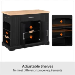 Yaheetech 36″ H Wooden Kitchen Island Modern Storage Cabinet With Drawer -Dine Furniture GUEST 58afefeb 62a2 451d 989b 0a59affb2dd8