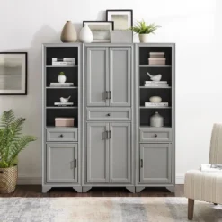 3pc Tara Pantry Set - Pantry And 2 Linen Cabinets - Crosley 23 3pc Tara Pantry Set - Pantry And 2 Linen Cabinets - Crosley -Dine Furniture GUEST 5be9e497 1b70 445b ba54 0dcd1028c00f