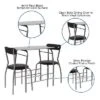 Emma And Oliver 3 Piece Black Glass Space-Saver Bistro Set With Padded Chairs 1 Emma And Oliver 3 Piece Black Glass Space-Saver Bistro Set With Padded Chairs -Dine Furniture GUEST 5bf68caf f225 4788 b343 3b4a0ba49603