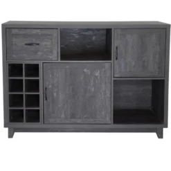 FC Design 52"W Sideboard Storage Cabinet With Wine Racks, Storage Cabinets, Drawer, Large Dining Server Cupboard Buffet Table -Dine Furniture GUEST 5c42b2e7 d78e 41bb 91c3 784605e9e033
