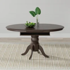 Glenwillow Home Single Pedestal Butterfly Leaf Dining Table With Self-Storing Leaf -Dine Furniture GUEST 5c8fcd98 3c90 411d ab0e ce7ac2c30185