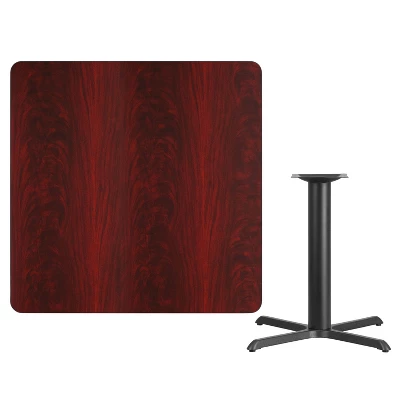 Emma And Oliver 42" Square Laminate Table Top With 33"x33" Table Height Base 3 Emma And Oliver 42" Square Laminate Table Top With 33"x33" Table Height Base