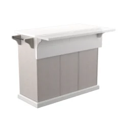 Daltaire Expandable Kitchen Island With Storage Gray/White - Aiden Lane -Dine Furniture GUEST 5da992c2 df1b 41f9 b7b1 21fb0d72b51c