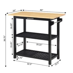 Designs2Go 3 Tier Butcher Block Kitchen Prep Island With Drawer - Breighton Home -Dine Furniture GUEST 5de2ef8a fba3 48f5 8b58 ff337ac9a2a8