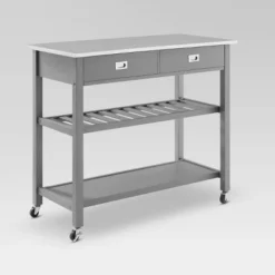 Chloe Stainless Steel Top Kitchen Island Cart - Crosley -Dine Furniture GUEST 5e220b9e ab78 478d 9e51 c568b5d3ce13