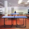 Soozier Midsize Table Tennis, Foldable Ping Pong Table With Net, Space Saving Folding Legs, Converts Into 2 Tables For Party Games, Cards, Blue -Dine Furniture GUEST 5e97683b 8f99 474b 8b06 5fa753dec2cf