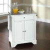 Lafayette Stainless Steel Top Portable Kitchen Island/Cart White/Stainless Steel - Crosley -Dine Furniture GUEST 5efb7b87 6566 45c4 a9a6 100b79f7c3c2
