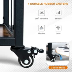 Costway 3-Tier Rolling Kitchen Cart Serving Trolley Wine Rack Removable Tray -Dine Furniture GUEST 5fba7a71 9a38 4fca 90e0 23d1ad5d65c0