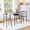 Yaheetech Modern Round Dining Table Set For 2 With Steel Legs, Storage Rack For Kitchens 2 Yaheetech Modern Round Dining Table Set For 2 With Steel Legs, Storage Rack For Kitchens -Dine Furniture GUEST 60991b06 eb03 4f08 a236 db15edb43a61
