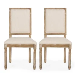 2pk Regina French Country Wood Upholstered Dining Chairs - Christopher Knight Home -Dine Furniture GUEST 61d53121 f578 4a34 bc16 813eb93567d7