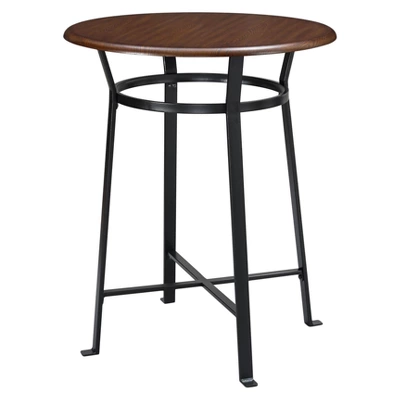 3pc Edison Industrial Counter Height Dining Set Dark Mahogany - Room & Joy 4 3pc Edison Industrial Counter Height Dining Set Dark Mahogany - Room & Joy - Image 2