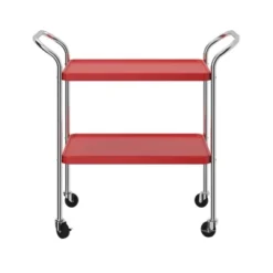 2 Tier Serving Cart Red/Silver - Room And Joy 9 2 Tier Serving Cart Red/Silver - Room And Joy -Dine Furniture GUEST 62c25bc2 7be9 449c 9f7a ae726810e155