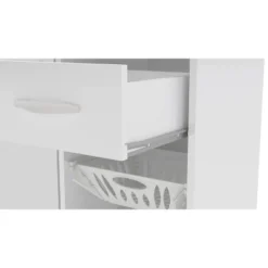 Compact Fruit Cabinet With 3 Baskets White - Polifurniture