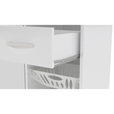 Compact Fruit Cabinet With 3 Baskets White - Polifurniture 3 Compact Fruit Cabinet With 3 Baskets White - Polifurniture