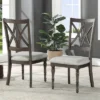 18" Set Of 2 Linnett Side Chairs Gray/Brown - Steve Silver