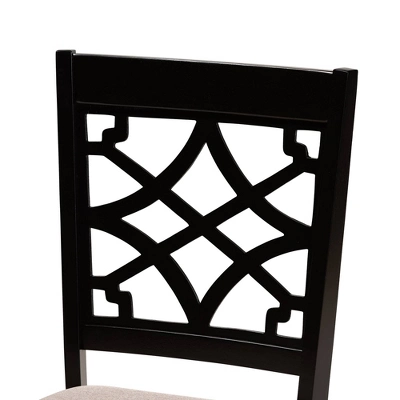 7pc Mael Dining Set Dark Brown/Espresso - Baxton Studio 5 7pc Mael Dining Set Dark Brown/Espresso - Baxton Studio - Image 3