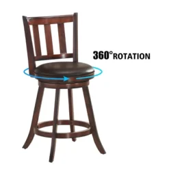 Costway Set Of 2 25'' Swivel Bar Stool Leather Padded Dining Kitchen Pub Bistro Chair High Back 15 Costway Set Of 2 25'' Swivel Bar Stool Leather Padded Dining Kitchen Pub Bistro Chair High Back -Dine Furniture GUEST 64777cd8 d958 4b0b 99a4 7f86e2570f76