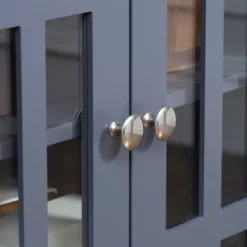 HOMCOM Modern Kitchen Sideboard, Buffet Cabinet With Storage, Adjustable Shelves For Living Room, Study, 4 Glass Doors, Gray 11 HOMCOM Modern Kitchen Sideboard, Buffet Cabinet With Storage, Adjustable Shelves For Living Room, Study, 4 Glass Doors, Gray -Dine Furniture GUEST 648550c6 5758 469e 8710 c787c52542b3