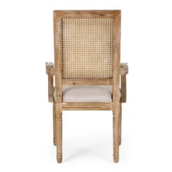 Set Of 6 Maria French Country Wood And Cane Upholstered Dining Chairs - Christopher Knight Home -Dine Furniture GUEST 66bfcca3 24e9 4f51 9213 252229382ff9