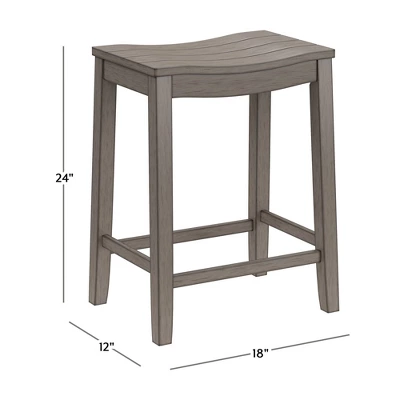 Fiddler Backless 24" NonSwivel Counter Height Barstool Aged Gray - Hillsdale Furniture 12 Fiddler Backless 24" NonSwivel Counter Height Barstool Aged Gray - Hillsdale Furniture - Image 10
