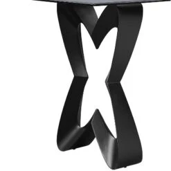 58" Poppy Hill Modern Rectangle Glass Top Dining Table Black/Gray - HOMES: Inside + Out -Dine Furniture GUEST 676da870 56f6 4bcf 9eb9 183f1421c278