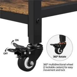 Yaheetech 3-Tier Kitchen Island Rolling Cart With Shelves For Dining Room -Dine Furniture GUEST 67ac6a29 61d9 46a2 9dec fcca6d37dc3b