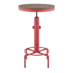 Hydra Industrial Adjustable Bar Table Red - LumiSource -Dine Furniture GUEST 67ae5c04 ba55 471b a321 75c84e5c0a21