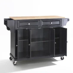 Full Size Wood Top Kitchen Cart Black - Crosley 14 Full Size Wood Top Kitchen Cart Black - Crosley -Dine Furniture GUEST 67d476c7 bccc 4237 a1b8 4960da6bd300