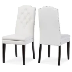 Set Of 2 Dylin Modern And Contemporary Faux Leather Dining Chairs - Baxton Studio -Dine Furniture GUEST 67d6230e 066b 4c48 945e fe51062dc93e