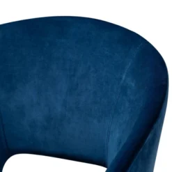 Vianne Velvet Upholstered Metal Dining Chair Navy Blue/Gold - Baxton Studio -Dine Furniture GUEST 68125341 9165 4002 91e9 c242328c1633