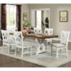 7pc Lexin Rustic Dining Set Distressed White/ Distressed Dark Oak - MiBasics -Dine Furniture GUEST 68487035 ba5f 42c2 bf1a 5e315dbf1106