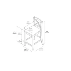 24" Torino X Back Wood Counter Height Barstool - Black - Linon 16 24" Torino X Back Wood Counter Height Barstool - Black - Linon -Dine Furniture GUEST 684dfef0 0b94 4214 b9fe 23429eb79b55