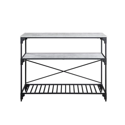 47" Jakob Kitchen Island Black/Concrete Finish - Acme Furniture 5 47" Jakob Kitchen Island Black/Concrete Finish - Acme Furniture - Image 3