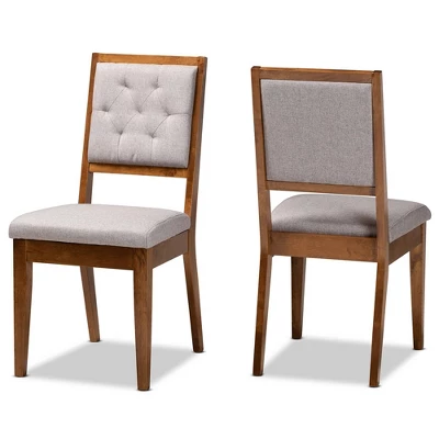 2pc Gideon Wood Dining Chair Set - Baxton Studio 11 2pc Gideon Wood Dining Chair Set - Baxton Studio - Image 9