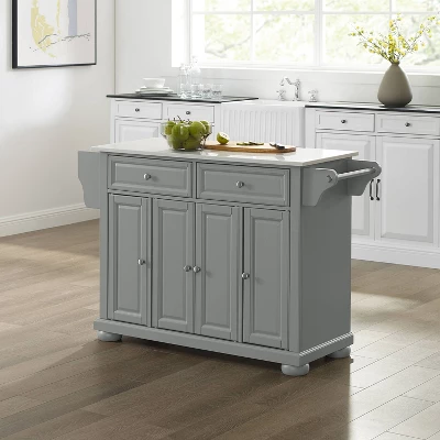 Alexandria Granite Top Kitchen Island/Cart Gray - Crosley 3 Alexandria Granite Top Kitchen Island/Cart Gray - Crosley