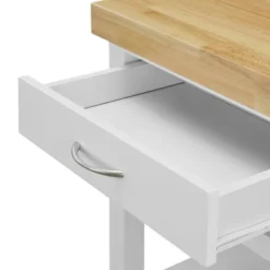 Denver Kitchen Cart White - ClickDecor -Dine Furniture GUEST 6b162c57 0335 4894 9291 f2275cde035b