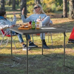 Costway Folding Camping Table Portable HDPE Outdoor Picnic Dining Table W/ Handle WhiteGrey 15 Costway Folding Camping Table Portable HDPE Outdoor Picnic Dining Table W/ Handle WhiteGrey -Dine Furniture GUEST 6b197761 9c3b 4e7c 96c8 60efc862f3fa
