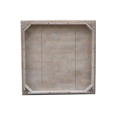 Solid Wood 36" X 36" Dining Table Weathered Gray - International Concepts 9 Solid Wood 36" X 36" Dining Table Weathered Gray - International Concepts - Image 7