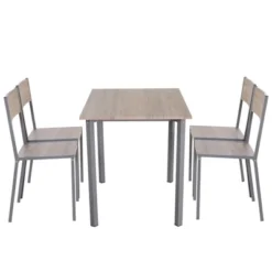 HOMCOM 5 Piece Modern Rectangular Dining Room Table Set With 4 Metal Frame Chairs For Kitchen, Breakfast Nook, Dinette 9 HOMCOM 5 Piece Modern Rectangular Dining Room Table Set With 4 Metal Frame Chairs For Kitchen, Breakfast Nook, Dinette -Dine Furniture GUEST 6c1fc95d daaf 4b53 aa47 a9ebc0218447