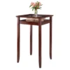 Halo Square Bar Height Table With Glass Top Wood/Walnut - Winsome -Dine Furniture GUEST 6c67648a 0b9a 44a0 b9e8 15afde057bc4