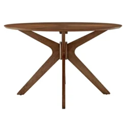 47" Crossroads Round Wood Dining Table Walnut - Modway -Dine Furniture GUEST 6ccb3220 5121 4000 8e1b 8e0b540e8a36