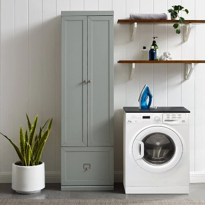 Harper Convertible Pantry Closet Gray - Crosley 9 Harper Convertible Pantry Closet Gray - Crosley - Image 7