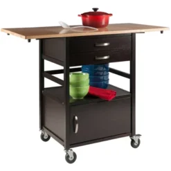 Bellini Kitchen Cart Coffee/Natural - Winsome -Dine Furniture GUEST 6d5c1735 671f 4901 ac7d aad58f7f1f9f