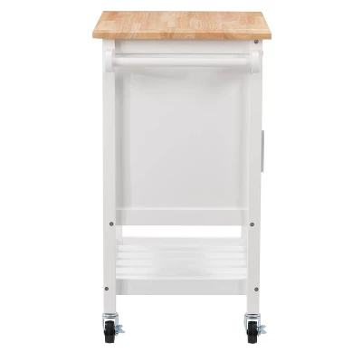 Sage Wood Kitchen Cart White - CorLiving 6 Sage Wood Kitchen Cart White - CorLiving - Image 4