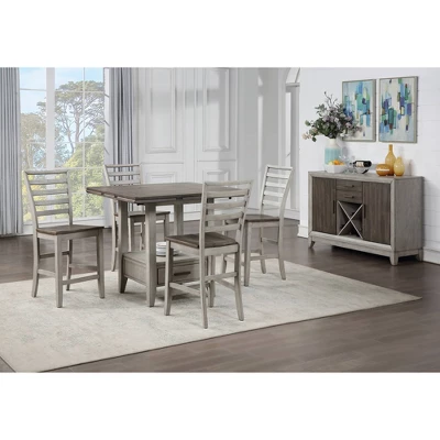 Abacus Drop Leaf Counter Table Alabaster/Honey - Steve Silver Co. 9 Abacus Drop Leaf Counter Table Alabaster/Honey - Steve Silver Co. - Image 7