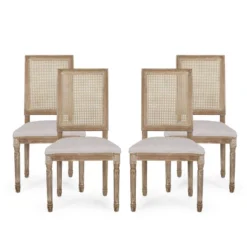 Set Of 4 Regina French Country Wood And Cane Upholstered Dining Chairs - Christopher Knight Home 29 Set Of 4 Regina French Country Wood And Cane Upholstered Dining Chairs - Christopher Knight Home -Dine Furniture GUEST 6eb39d1d 4dae 42b3 9bb5 7ac0ade78845