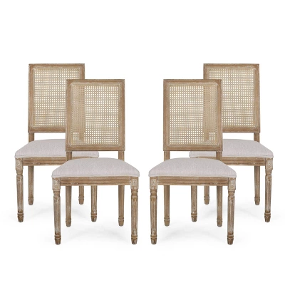 Set Of 4 Regina French Country Wood And Cane Upholstered Dining Chairs - Christopher Knight Home 16 Set Of 4 Regina French Country Wood And Cane Upholstered Dining Chairs - Christopher Knight Home - Image 14