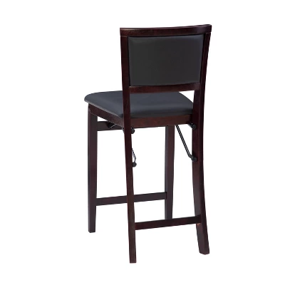 25" Torrin Folding Counter Height Barstool Espresso - Linon 6 25" Torrin Folding Counter Height Barstool Espresso - Linon - Image 4