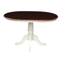 5pc 36" Dining Set RoundExtendable Dining Table Wood/Antiqued Almond/Espresso - International Concepts 9 5pc 36" Dining Set RoundExtendable Dining Table Wood/Antiqued Almond/Espresso - International Concepts -Dine Furniture GUEST 712060b7 22fe 4d4a b188 00e0b15059a6